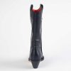 Shoes L'idea by Lori | Mid Calf Western Boot Black Leather