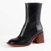 Shoes L'idea by Lori | Leather Heeled Bootie Black Leather
