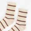 Accessories Le Bon Shoppe | Striped Boyfriend Sock Flax Stripe