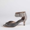 Shoes Pelle Moda | Berlin Kitten Heel Sandal Pewter