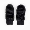 Accessories Echo | Faux Fur Mittens Black