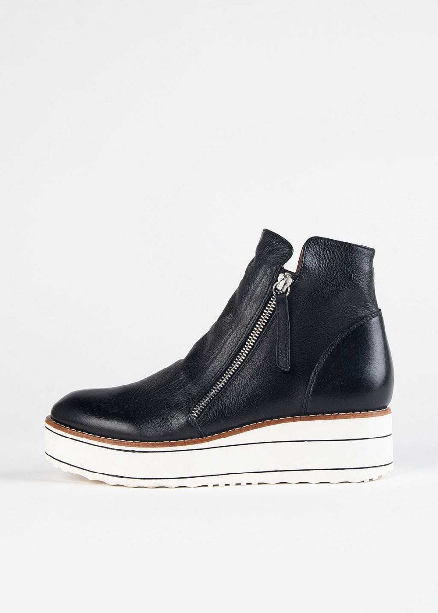 Shoes Silent D | Nene Platform Boot Black Leather