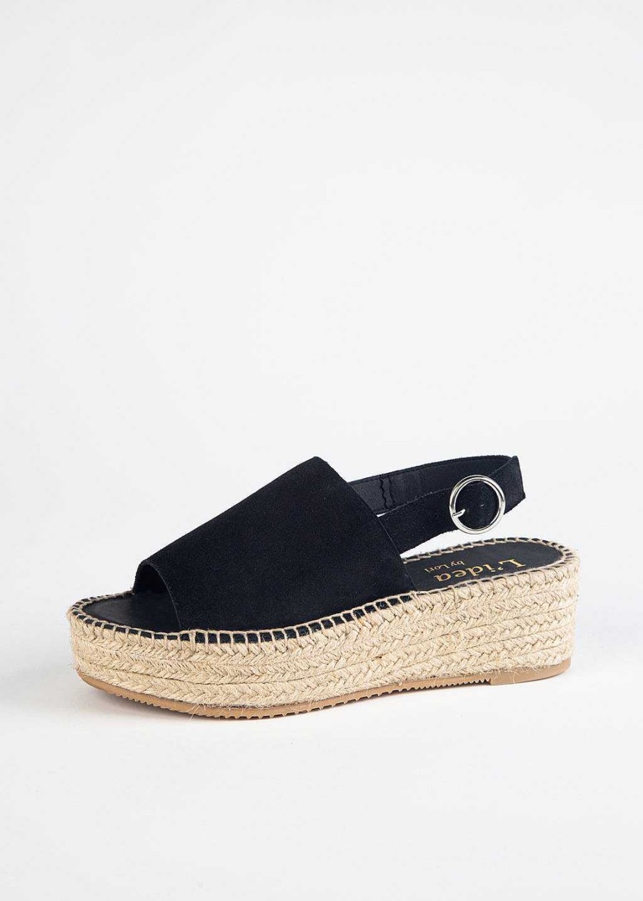 Shoes L'idea by Lori | Teka Platform Espadrille Black Suede