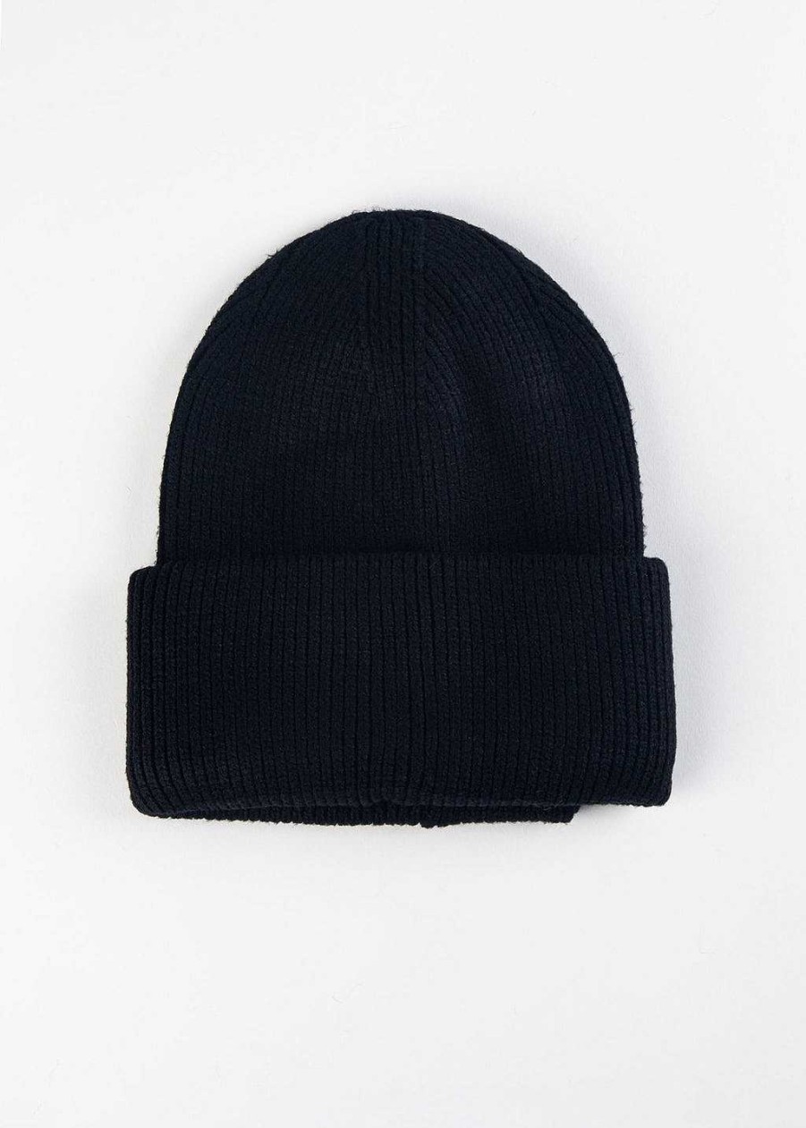 Accessories Alex Max | Solid Color Beanie Black