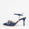 Shoes L'idea by Lori | Jeweled Slingback Pump Midnight Satin
