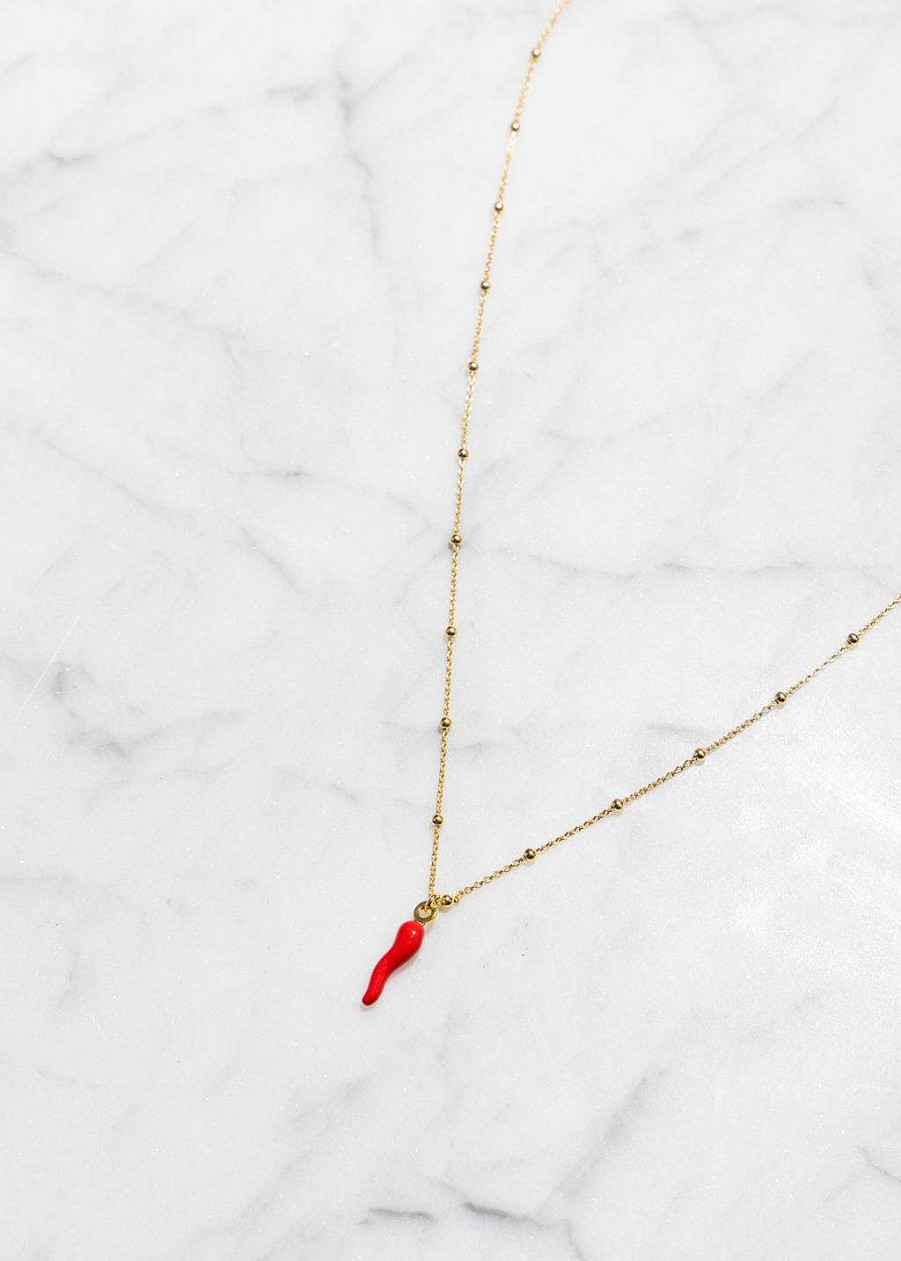 Accessories Armitage Avenue | Corniciello Necklace Red