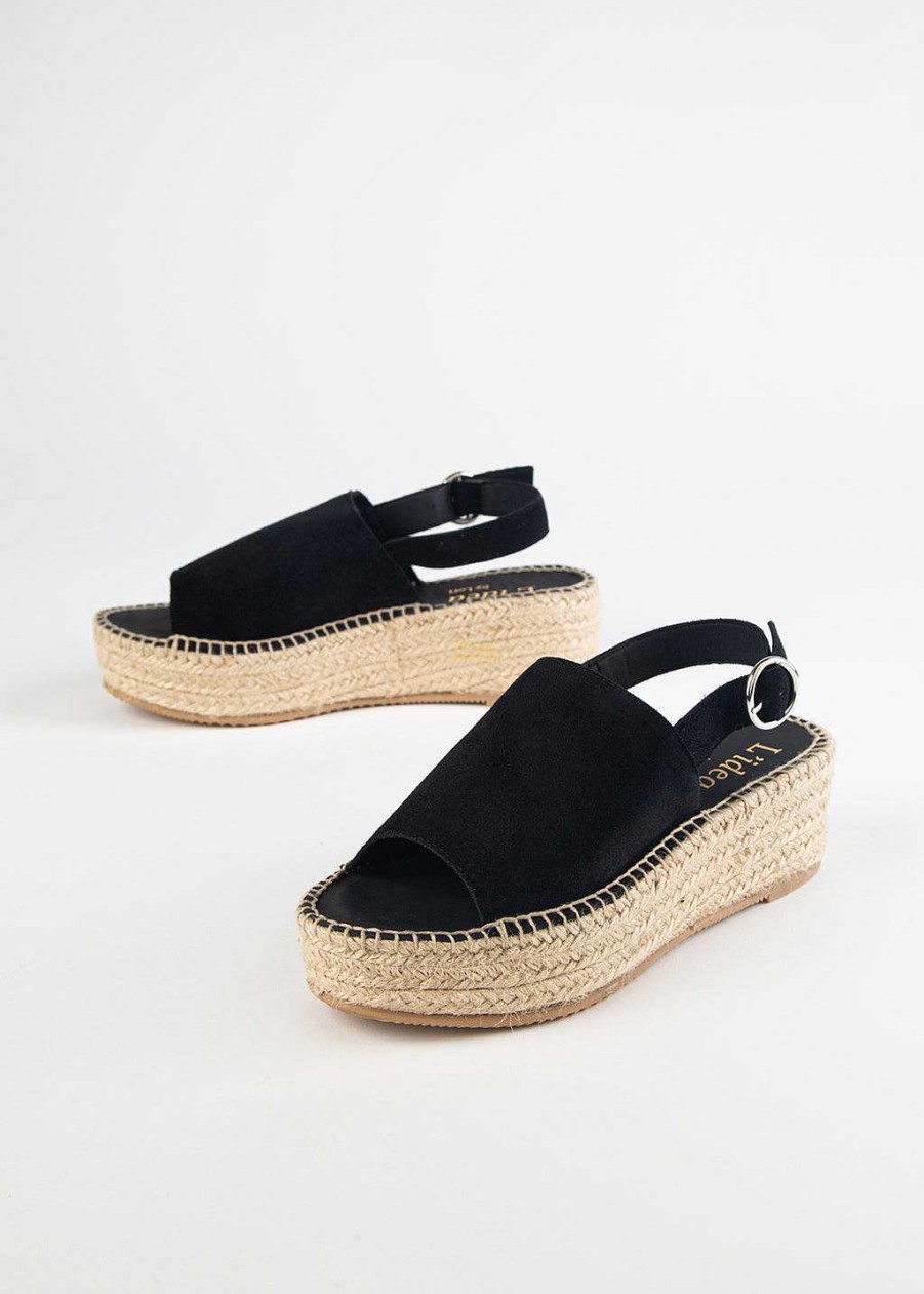 Shoes L'idea by Lori | Teka Platform Espadrille Black Suede