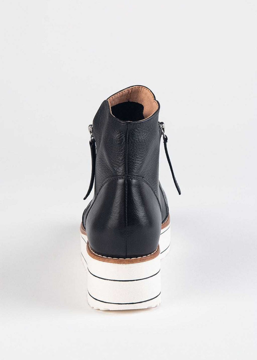 Shoes Silent D | Nene Platform Boot Black Leather